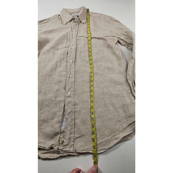 Slim Fit Beige Linen Fancy Shirt camicissima neutral Italian designer 41 / 18 - Picture 8 of 8